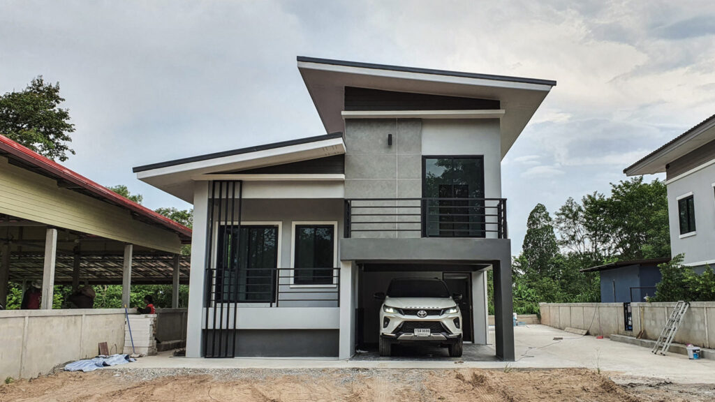 Modern House บ้านชั้นครึ่งสไตล์โมเดิร์น